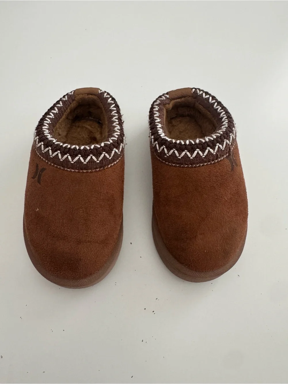Kids Cozy Brown Slip-On Slippers